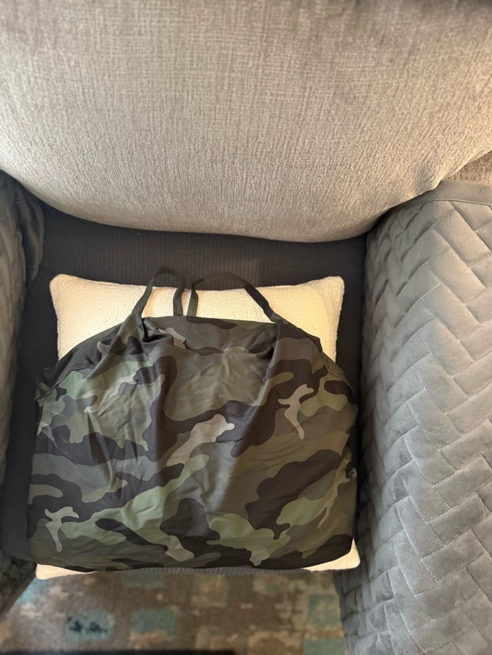 Camouflage sports bra